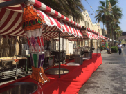 بالصور: وضع اللمسات الأخيرة استعداداً للافطار الجماعي في ميناء يافا 